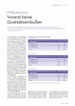 Vorschauseite 1: Prüfquoten 2022: Vorerst keine Qualitätsmängel