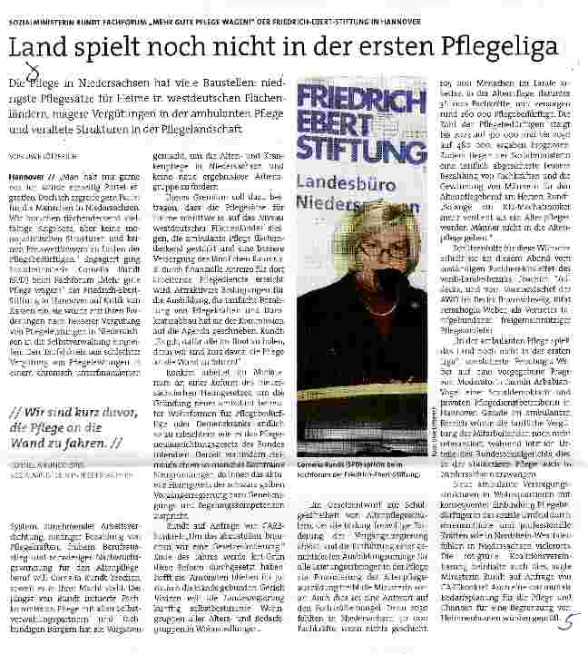 Vorschauseite 1: Land spielt noch nicht in der ersten Pflegeliga