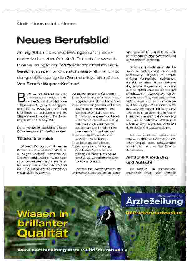 Vorschauseite 1: Neues Berufsbild
