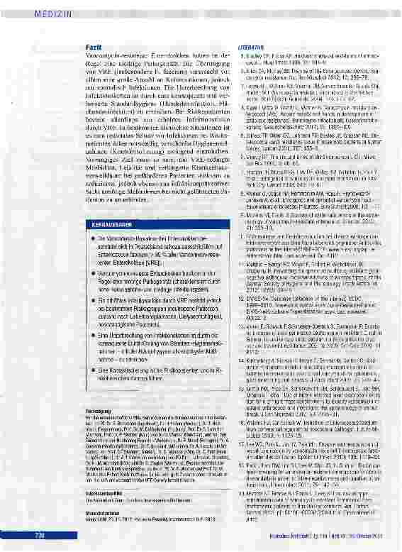 Vorschauseite 6: Kontrolle von Vancomycin-resistenten Enterokokken im Krankenhaus