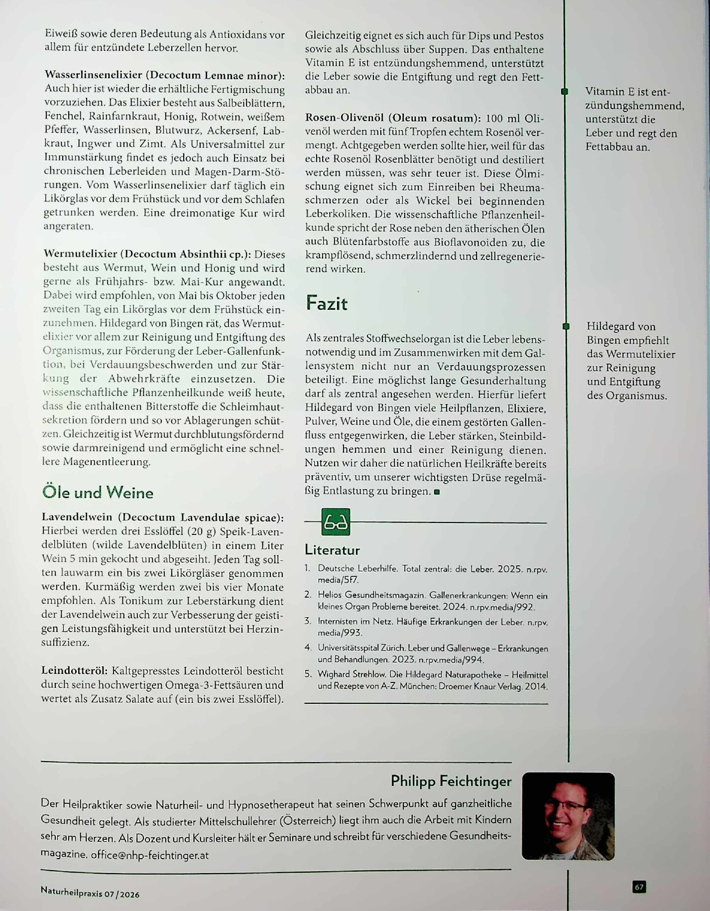 Vorschauseite 4: Leber-Gallen-Reset. Vielfältige Ideen aus der Hildegardmedizin