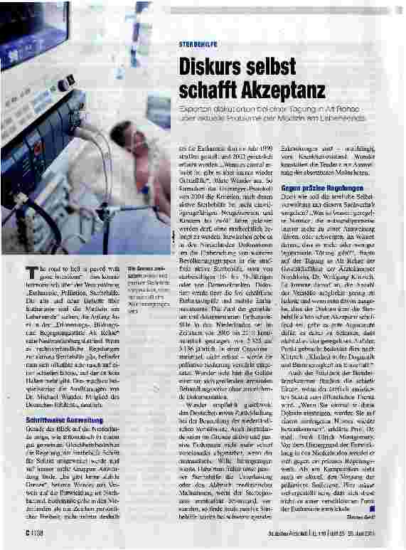 Vorschauseite 1: Diskurs selbst schafft Akzeptanz