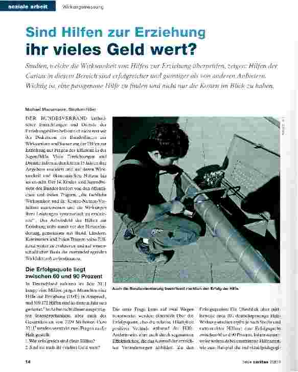 Vorschauseite 1: Sind Hilfen zur Erziehung ihr vieles Geld wert?