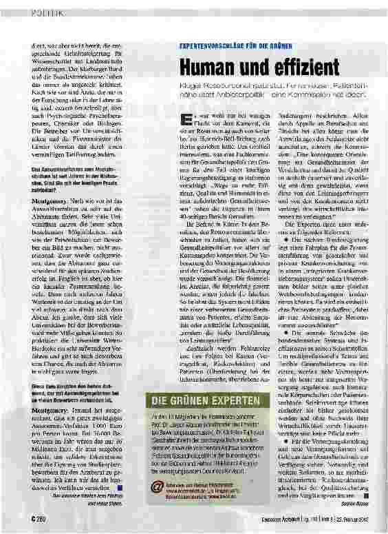 Vorschauseite 1: Human und effizient