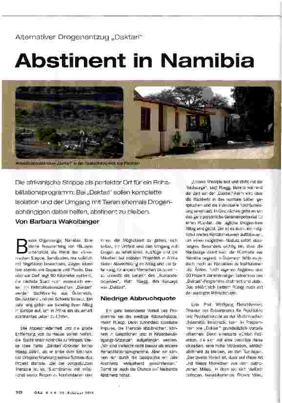 Vorschauseite 1: Abstinent in Namibia