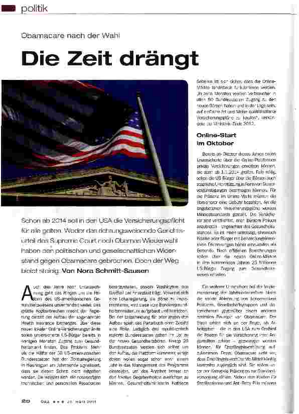 Vorschauseite 1: Die Zeit drängt