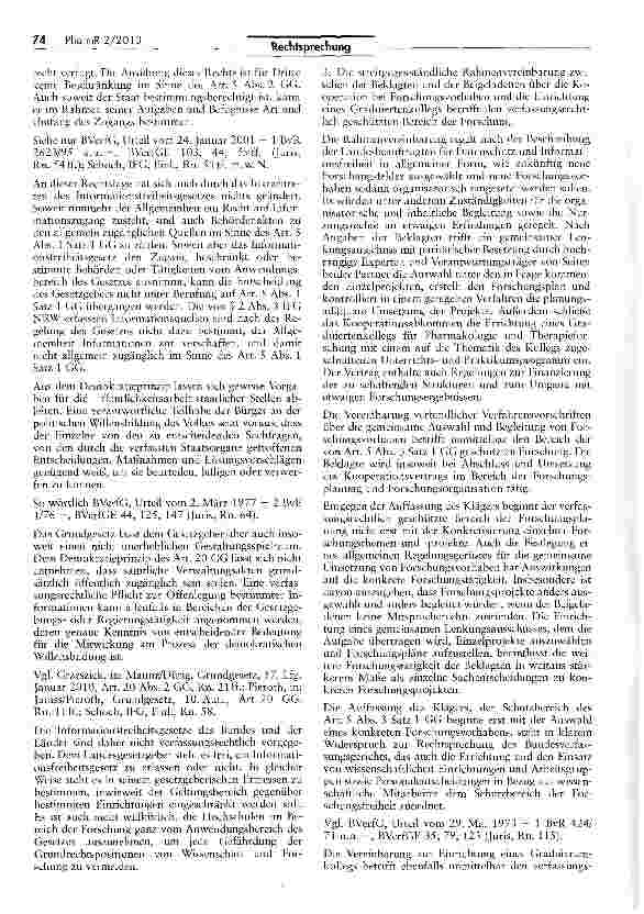 Vorschauseite 5: Drittmittelverträge — Kein Anspruch auf Einsichtnahme in Kooperationsvertrag im Bereich der Forschung EFG§§4IS2 in