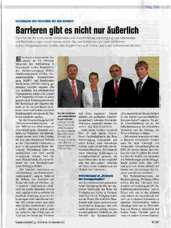 Vorschauseite 1: Barrieren gibt es nicht nur äußerlich