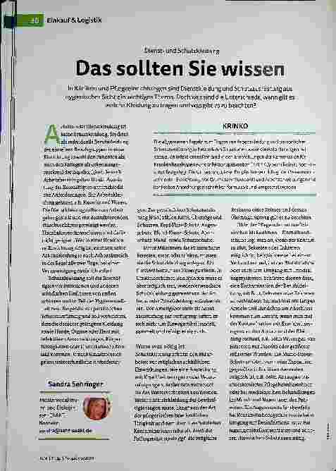 Vorschauseite 1: Dienstund Schutzkleidung. Das sollten Sie wissen.