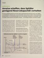 Vorschauseite 1: Anreize schaffen, dass Spitäler genügend Reservekapazität vorhalten.