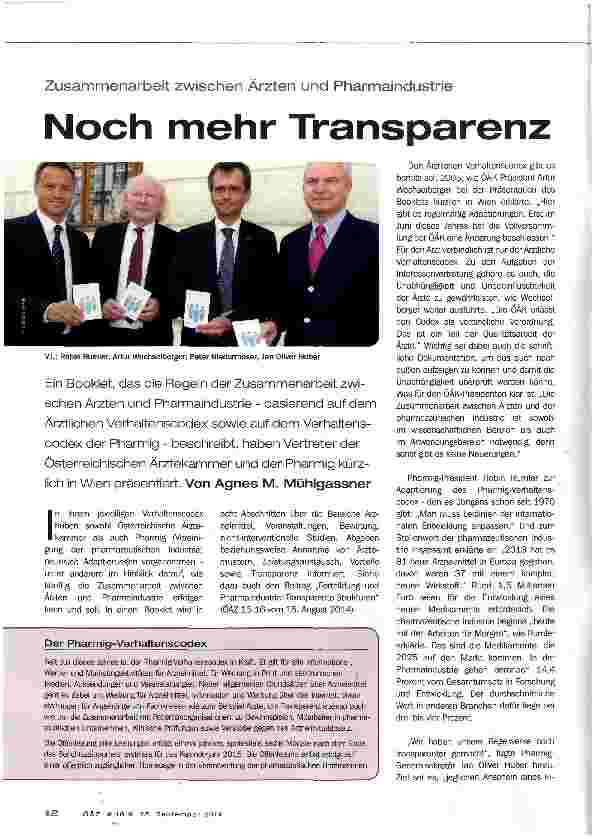 Vorschauseite 1: Noch mehr Transparenz