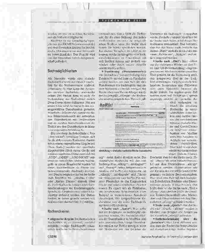 Vorschauseite 2: Virtuelle Fachbibliothek MedizinEffiziente medizinische Recherche