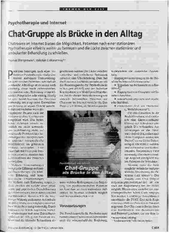 Vorschauseite 1: Chat-Gruppe als Brücke in den Alltag