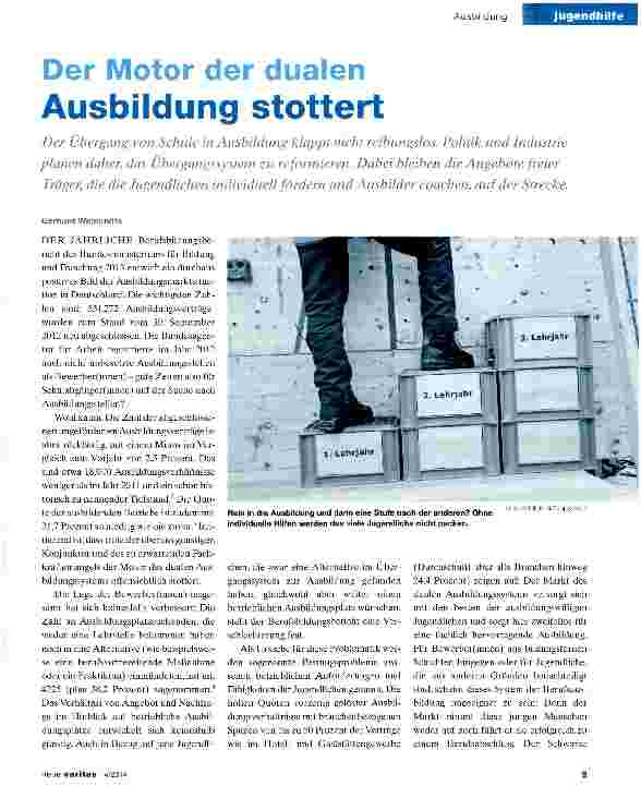 Vorschauseite 1: Der Motor der dualen Ausbildung stottert