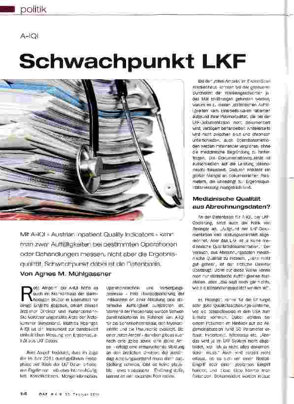 Vorschauseite 1: Schwachpunkt LKF