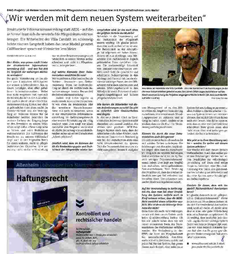 Vorschauseite 1: Wir werden mit dem neuen System weiterarbeiten