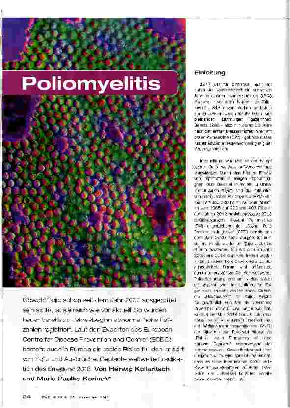 Vorschauseite 1: Poliomyelitis