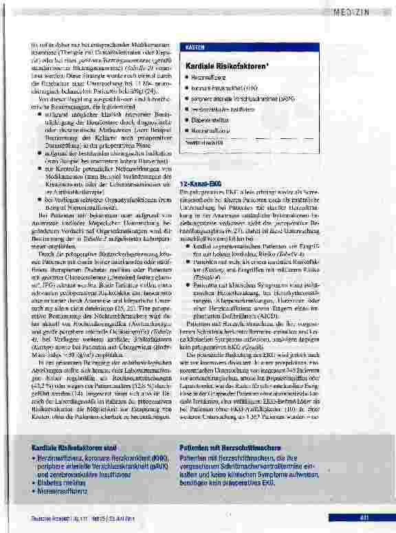 Vorschauseite 5: Präoperative Risikoevaluation - von der Routinediagnostik zur patientenorientierten Strategie