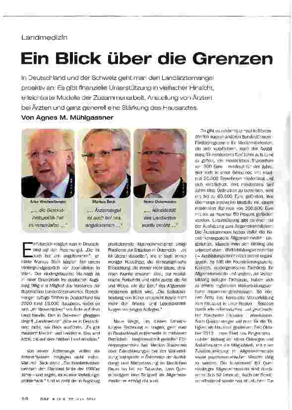 Vorschauseite 1: Ein Blick über die Grenzen