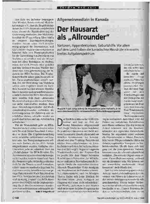 Vorschauseite 1: Der Hausarzt als Allrounder