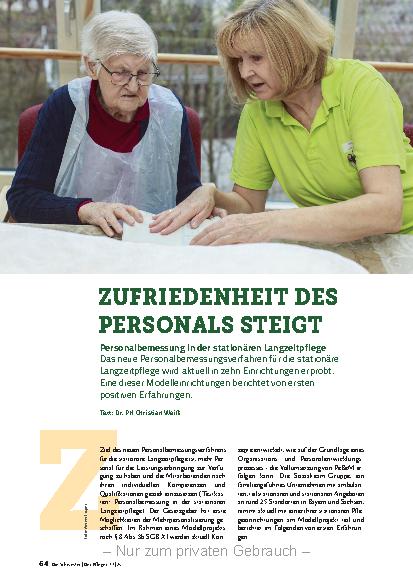 Vorschauseite 1: Zufriedenheit des Personals steigt