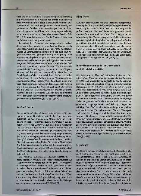 Vorschauseite 2: Intakte Haut: Tipps für die Pflegepraxis