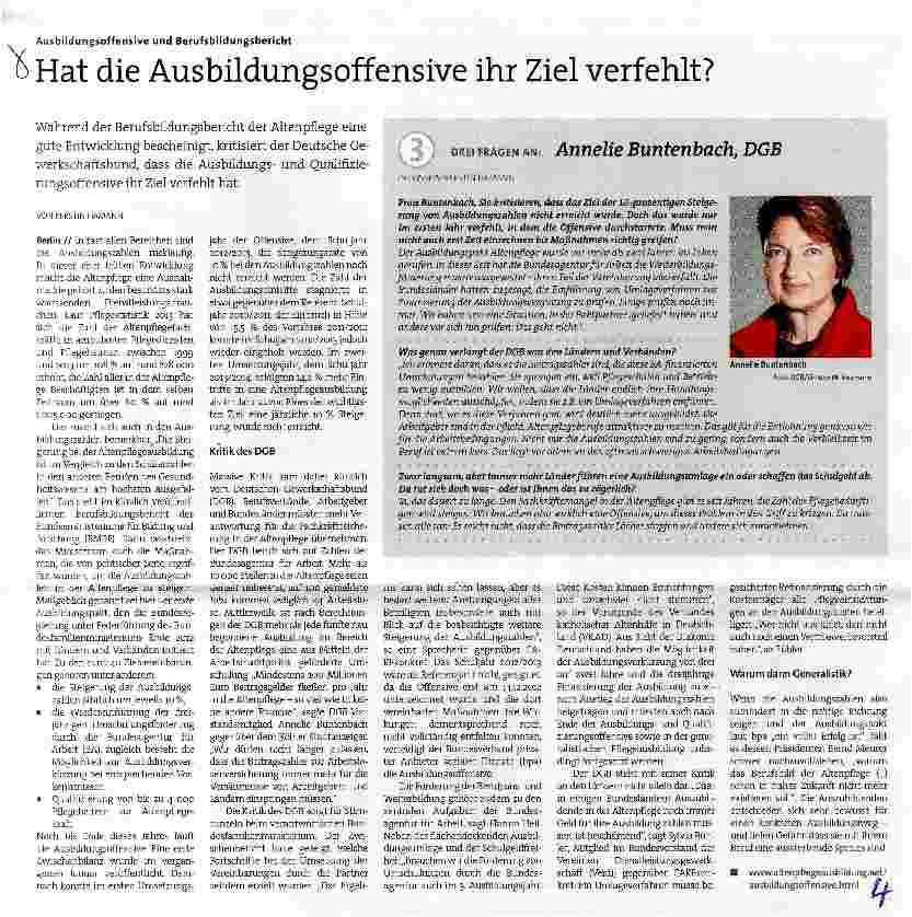 Vorschauseite 1: Hat die Ausbildungsoffensive ihr Ziel verfehlt?