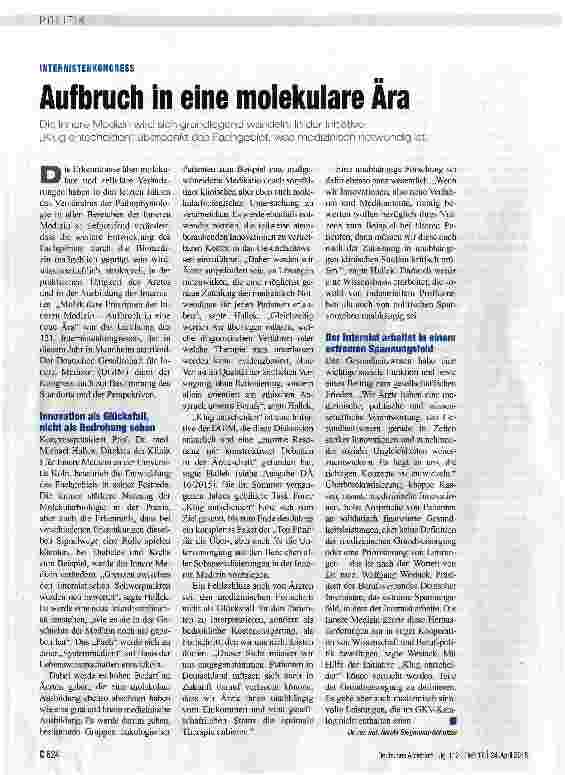 Vorschauseite 1: Aufbruch in eine molekulare Ära