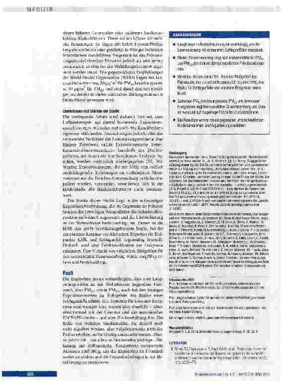 Vorschauseite 6: Luftqualität, Schlaganfall und koronare Ereignisse