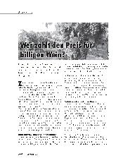 Vorschauseite 1: Wer zahlt den Preis für billigen Wein ?