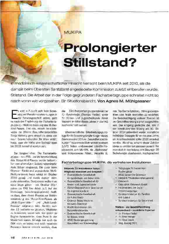 Vorschauseite 1: Prolongierter Stillstand