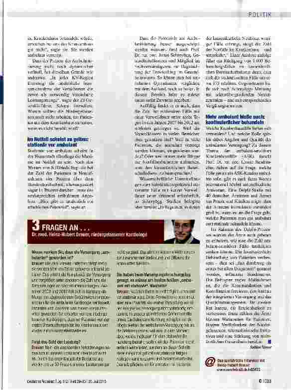 Vorschauseite 2: Ambulant versorgt: Es ginge noch mehr