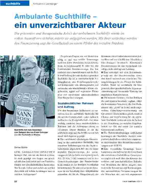 Vorschauseite 1: Ambulante Suchthilfe - ein unverzichtbarer Akteur
