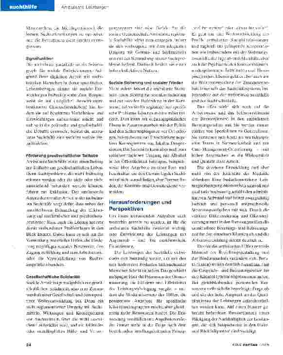 Vorschauseite 3: Ambulante Suchthilfe - ein unverzichtbarer Akteur