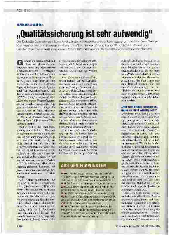 Vorschauseite 1: Qualitätssicherung ist sehr aufwendig