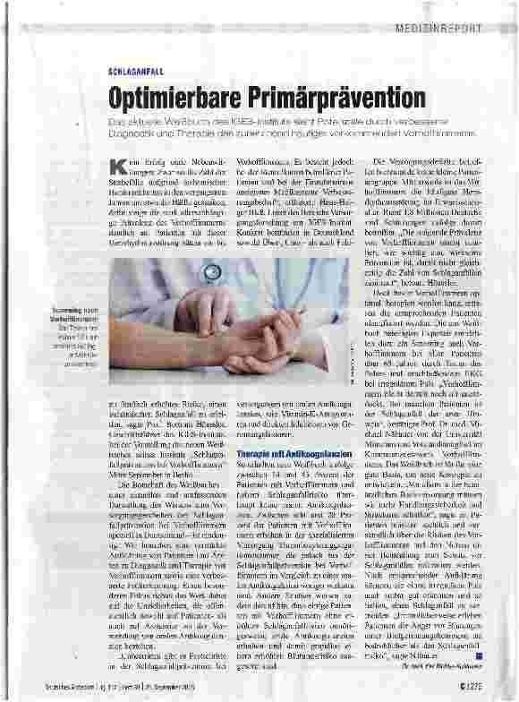 Vorschauseite 1: Optimierbare Primärprävention