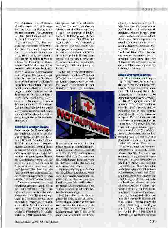 Vorschauseite 3: Patienten behandeln -aber am richtigen Ort