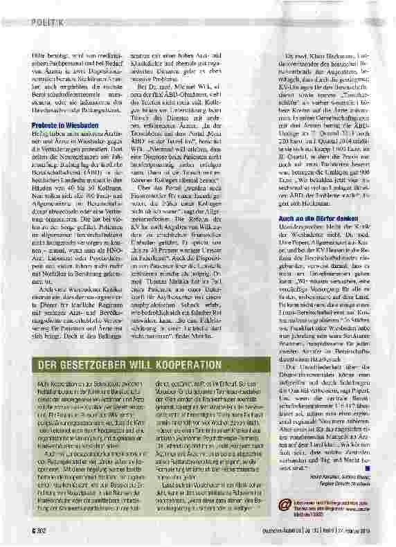 Vorschauseite 4: Patienten behandeln -aber am richtigen Ort