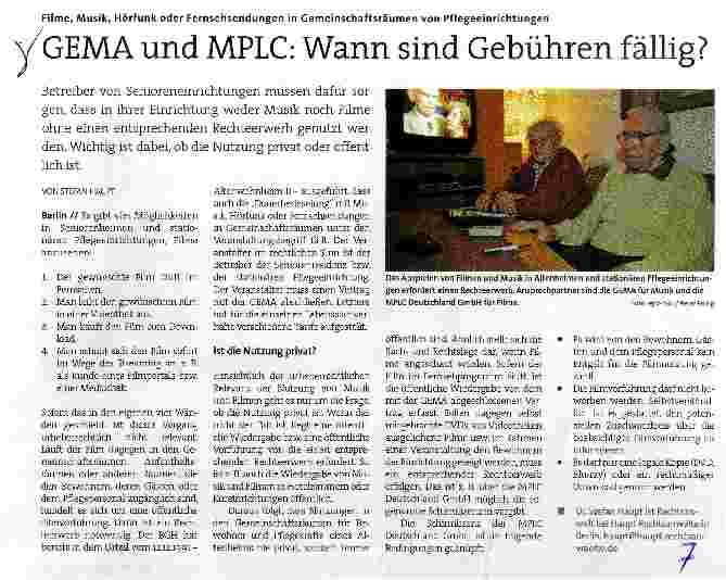 Vorschauseite 1: GEMA und MPLC: Wann sind Gebühren fällig?