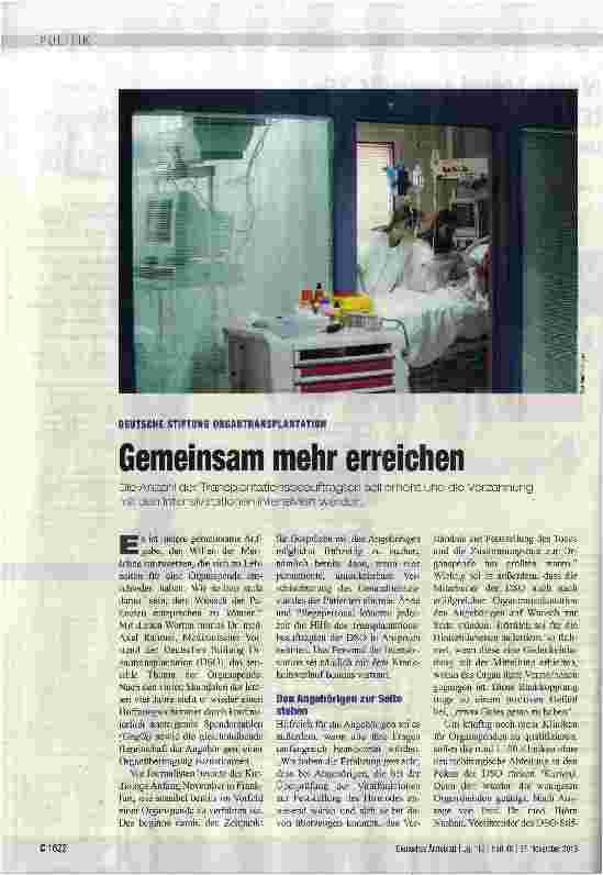 Vorschauseite 1: Gemeinsam mehr erreichen