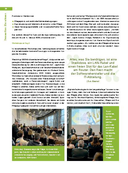 Vorschauseite 4: Erfolgreicher Auftakt: Der Fachkongress „Zukunft pflegen“ setzt neue Impulse