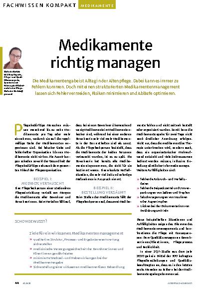 Vorschauseite 1: Medikamente richtig managen