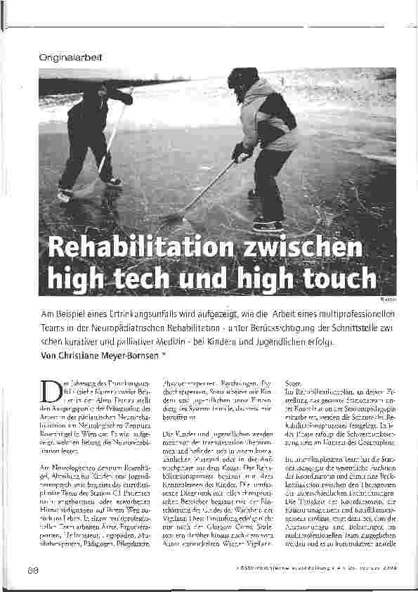 Vorschauseite 1: Rehabilitation zwischen high tech und high touch