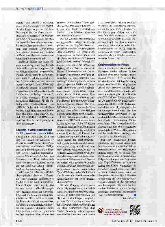 Vorschauseite 2: Von Genclustern, Antigomeren und fetaler Hirnprägung