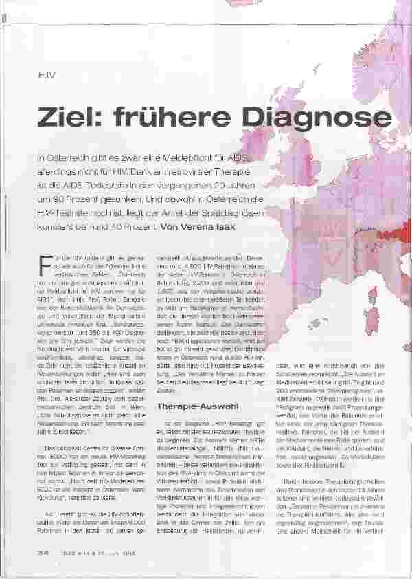 Vorschauseite 1: Ziel: Frühere Diagnose