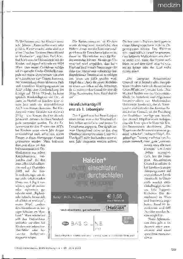Vorschauseite 2: Reanimation im Kindesalter - Rettung für die Kleinsten