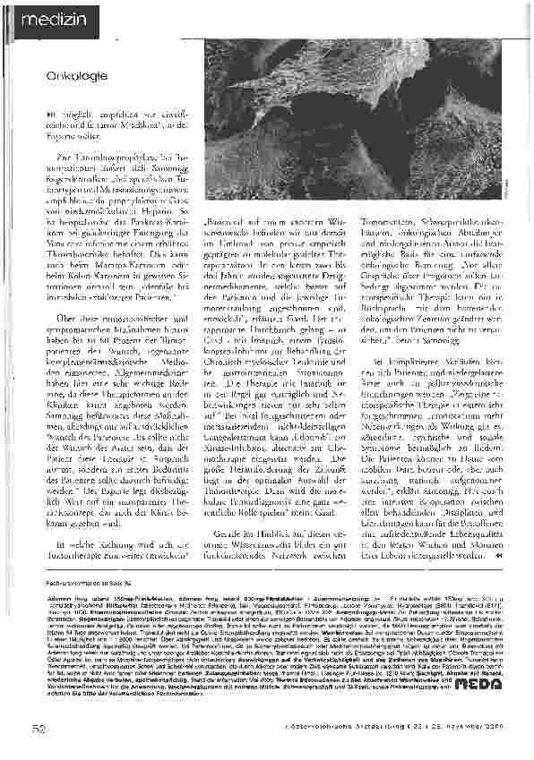 Vorschauseite 3: Onkologie - Betreuung in der Praxis