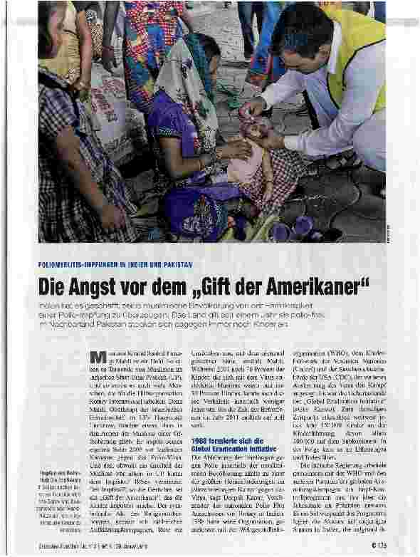 Vorschauseite 1: Die Angst vor dem „Gift der Amerikaner