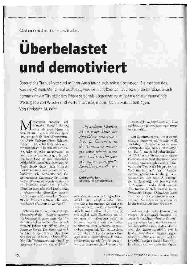 Vorschauseite 1: Überbelastet und demotiviert