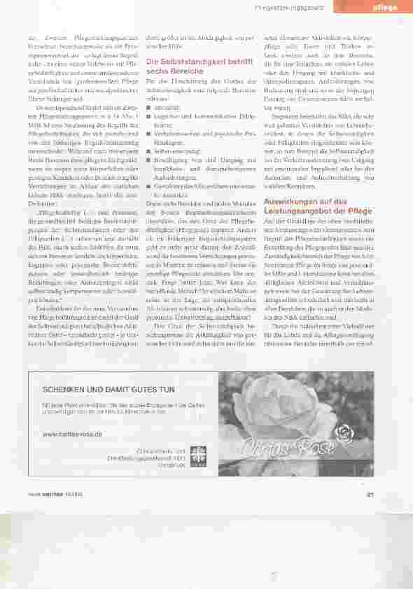 Vorschauseite 2: Neu definierte Pflegebedürftigkeit bringt Systemwechsel